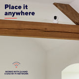 Trust ipcam-2800 360° beveiligingscamera (wit, 2.4 of 5ghz wifi)