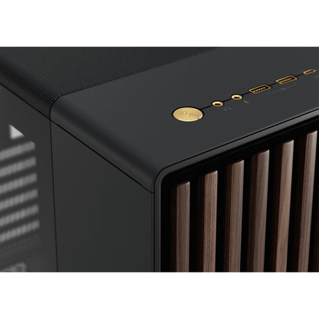 Fractal Design North XL Midi-Tower-Gehäuse (schwarze Holzfarbe | 2x USB-A | 1x USB-C | gehärtetes Glas)