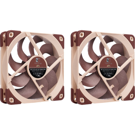 Noctua nf-a12x25 g2 pwm sx2-pp Gehäuselüfter (braun, 2 Stück, 120 x 120 x 25 mm)