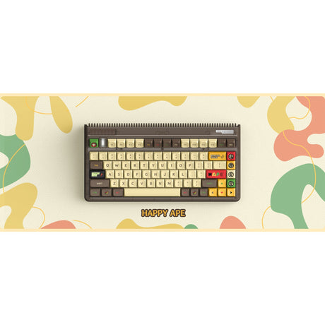 Iqunix OG80 Happy Ape kabellose mechanische Tastatur (schwarz, US-Layout (QWERTY), TTC Holy Panda, 80 % (TKL), RGB-LEDs, Hot-Swap-fähig, PBT, 2,4 GHz | Bluetooth 5.1 | USB-C)