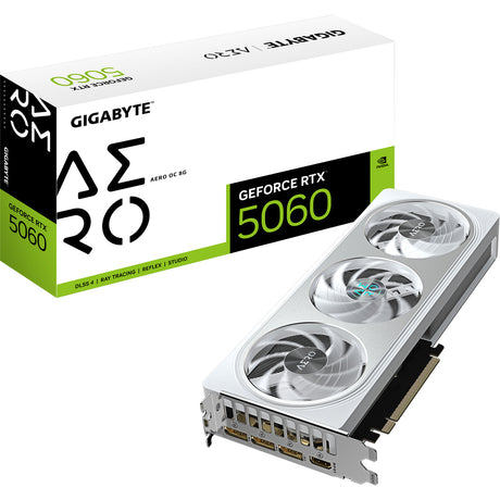Gigabyte GeForce RTX 5060 Aero OC 8G Grafikkarte (3x Display Port, 1x HDMI, DLSS 4)