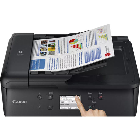 Canon Pixma TR7650 All-in-One-Tintenstrahldrucker mit Faxfunktion (schwarz, USB, WLAN, Kopieren, Scannen, Faxen)