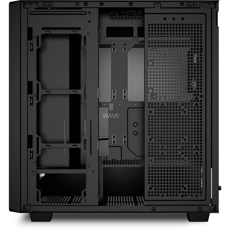Sharkoon Rebel C70M RGB Midi-Tower-Gehäuse (schwarze Holzfarbe | 2x USB-A | 1x USB-C | RGB)