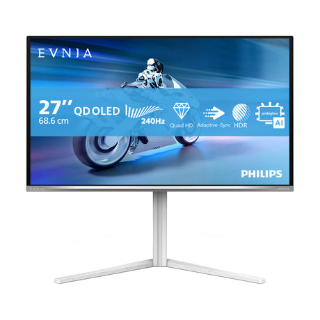 Philips Evnia 6000 27m2n6501l 00 26,5 Gaming-Monitor (weiß, 2x HDMI, Display-Port, USB-A, USB-B, G-Sync, 240Hz, QD-OLED)