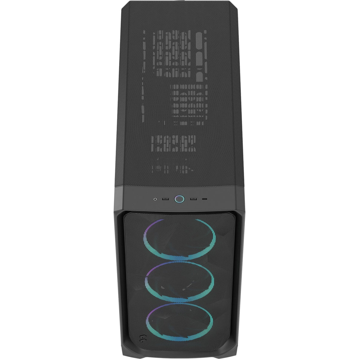 Fractal Design Meshify 3 XL RGB Big Tower Gehäuse (schwarz | 2x USB-A | 1x USB-C | RGB | gehärtetes Glas)