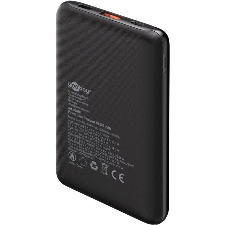 Goobay Powerbank Kompakt 10.000 mAh