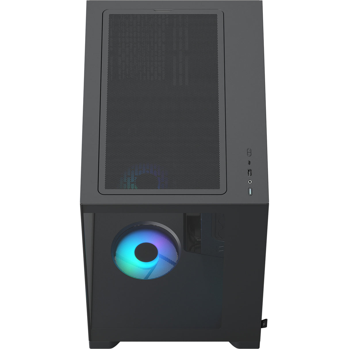 Fractal design pop 2 vision rgb midi tower behuizing (zwart | 1x usb-a | 1x usb-c | rgb | tempered glass)