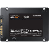 Samsung mz-77e250b 870 evo SSD, 250b, 2,5, SATA-3 6 Gbit/s, 3D V-NAND, 512 MB DDR4, 560 550 MB s
