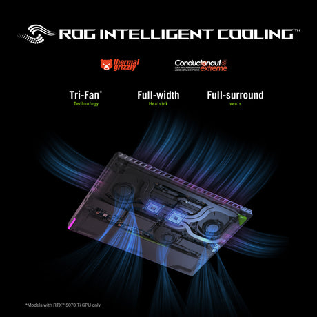Asus rog strix g16 g614pp-s5076w 16 gaming laptop (grijs | r9 8940hx | rtx 5070 | 32 gb | 1 tb ssd)