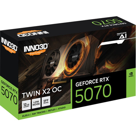 Inno3d Geforce RTX 5070 Twin x2 OC Grafikkarte (schwarz, DLSS 4, 3x Display Port, 1x HDMI 2.1)