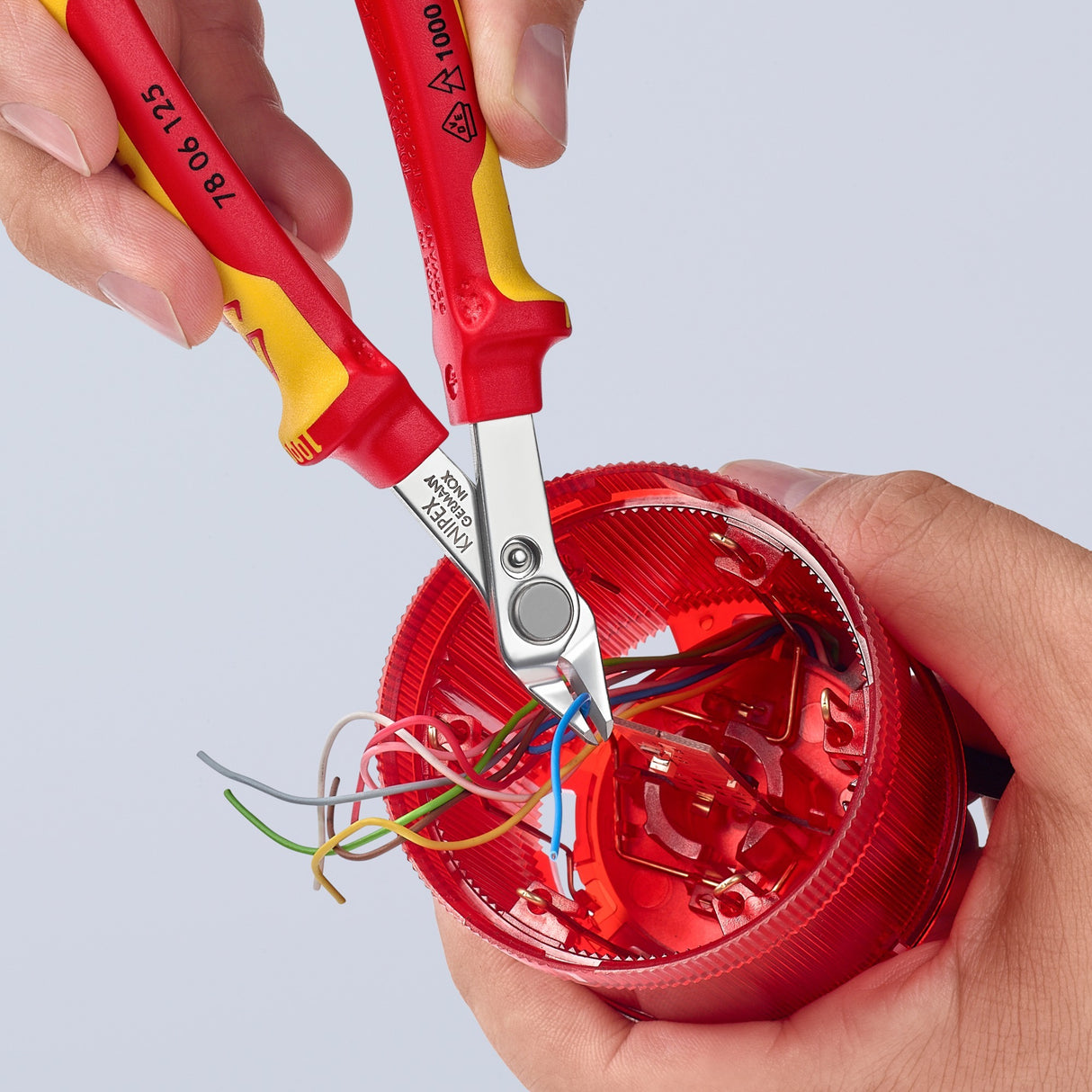 Knipex Elektronik Super Knips® VDE 78 06 125 Elektronikzange (rot gelb)
