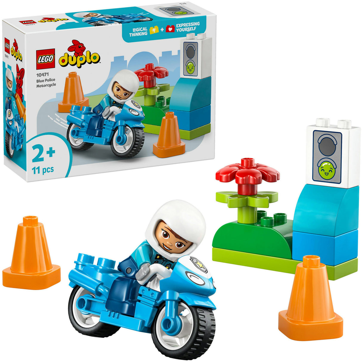 Lego Duplo 10471 blaues Polizeimotorrad