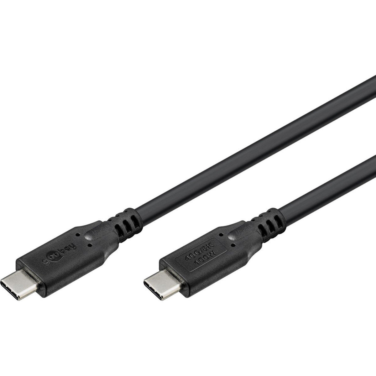 Goobay USB-C 4.0 > USB-C Kabel (schwarz, 2 Meter)