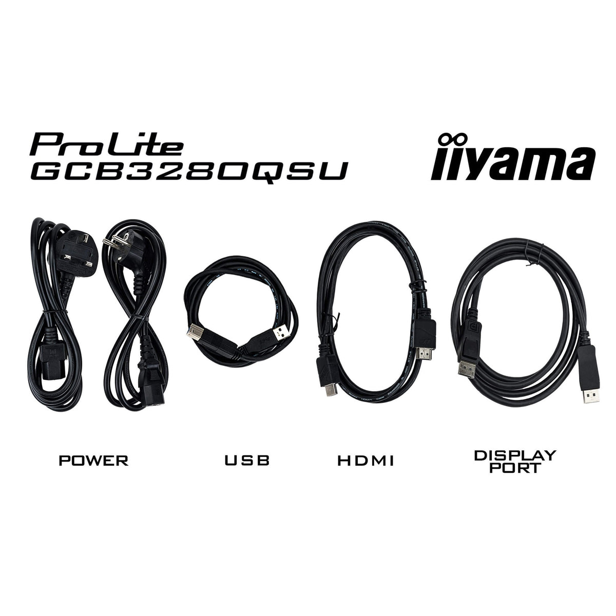 Iiyama G-Master Red Eagle GCB3280QSU-B2 31,5 gebogener Gaming-Monitor (schwarz, 2x HDMI, Display-Port, 2x USB-A, USB-B, 180 Hz)
