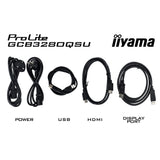 Iiyama G-Master Red Eagle GCB3280QSU-B2 31,5 gebogener Gaming-Monitor (schwarz, 2x HDMI, Display-Port, 2x USB-A, USB-B, 180 Hz)