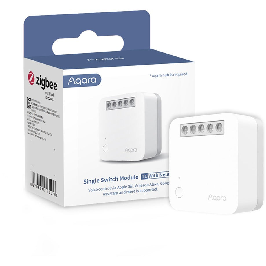 Aqara Einzelschaltermodul T1 (mit Neutralleiter) Relais (weiß)