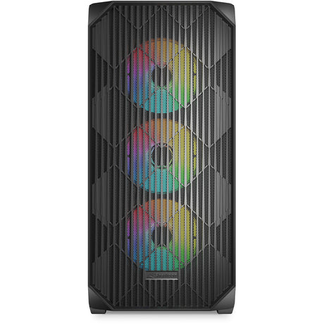 Sharkoon AK3 RGB Midi-Tower-Gehäuse (schwarz | 2x USB-A | 1x USB-C | RGB | gehärtetes Glas)