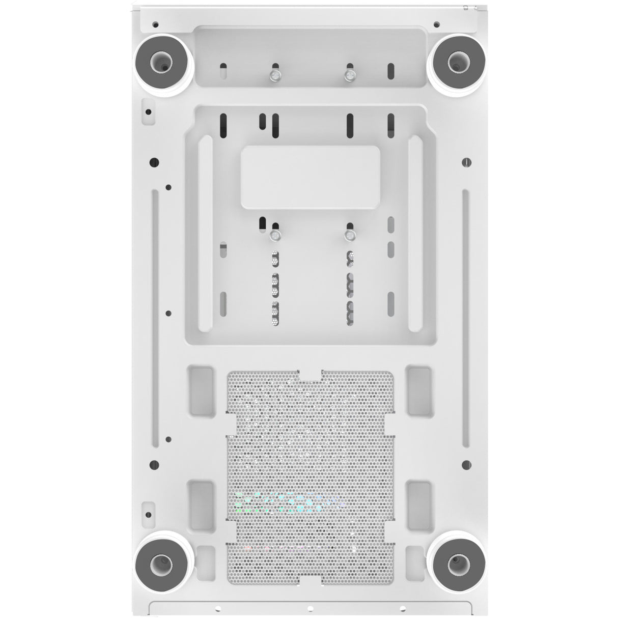Thermaltake view 170 ws argb mini tower behuizing (wit houtkleur | 2x usb-a | rgb | tempered glass)