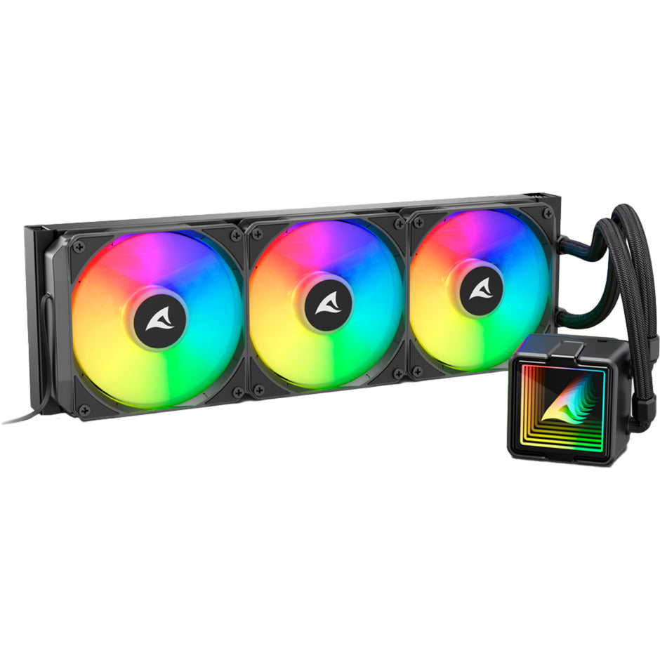 Sharkoon S100 ArGB Wasserkühlung (schwarz, 4-Pin-PWM-Lüfteranschluss)