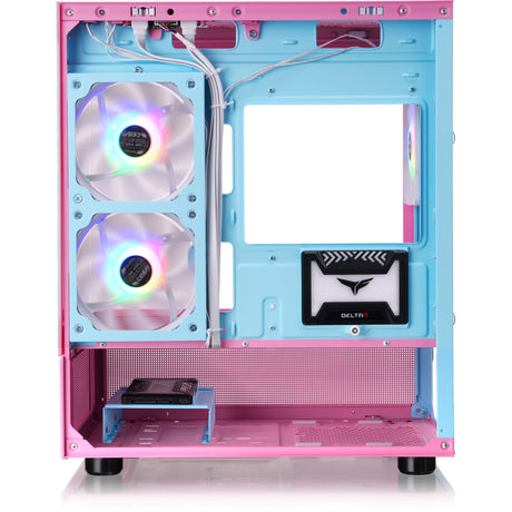 Thermaltake View 170 TG ArGB Mini-Tower-Gehäuse (Rosa | 2x USB-A | RGB | gehärtetes Glas)