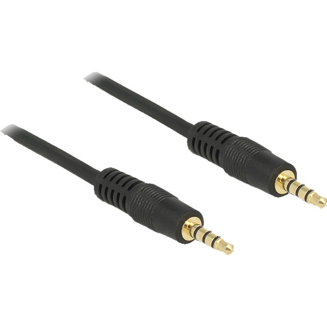 Delock 3,5 mm Stecker > 3,5 mm Stecker Kabel (schwarz, 1 Meter)