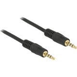 Delock 3,5 mm Stecker > 3,5 mm Stecker Kabel (schwarz, 1 Meter)