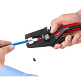 Automatische Abisolierzange von Knipex | Länge 195 mm | 0,08-16 (awg 28-5) mm² | 1 Stück - 12 52 195 - 12 52 195