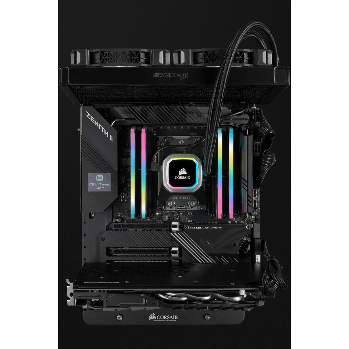 Corsair Vengeance RGB Pro SL 16 GB DDR4-3200 (2x 8 GB) RAM (schwarz, cmh16gx4m2e3200c16, xmp 2.0)