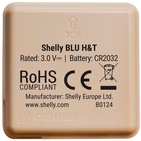 Shelly blu ht Temperatur- und Luftfeuchtigkeitsmesser (Mokka, Bluetooth)