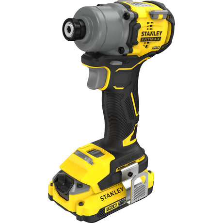 Stanley v20 18 V bürstenloser Schlagschrauber (gelb schwarz, Koffer, 2 Akkus und Ladegerät im Lieferumfang enthalten)