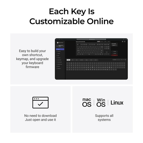 Keychron k8 ultra 8k wireless custom mechanical keyboard (zwart, us lay-out (qwerty), apex red, 80% (tkl), rgb leds, osa double-shot pbt, usb-c | 2.4 ghz | bluetooth 5.2)