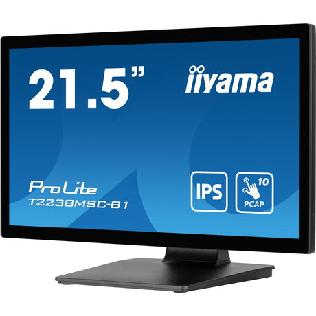 Iiyama prolite t2238msc-b1 21.5 touchscreen monitor (zwart (mat), hdmi, displayport, 2x usb-a, usb-b)