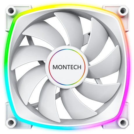 Montech ax140 fan pwm rgb gehäuselüfter (weiß, 140 x 140 x 25 mm)