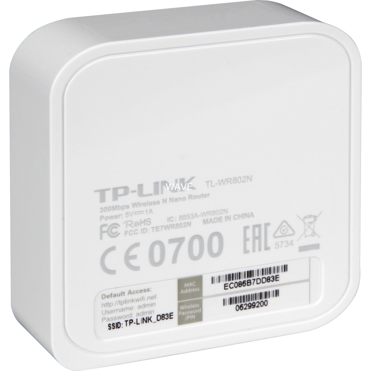 TP-Link TL-WR802N Wireless n Nano-Router 300 Mbit / s