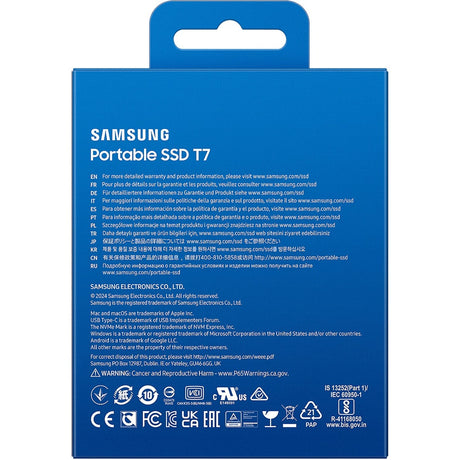 Externes SSD-Laufwerk Samsung grau 57 mm x 85 mm x 8 mm