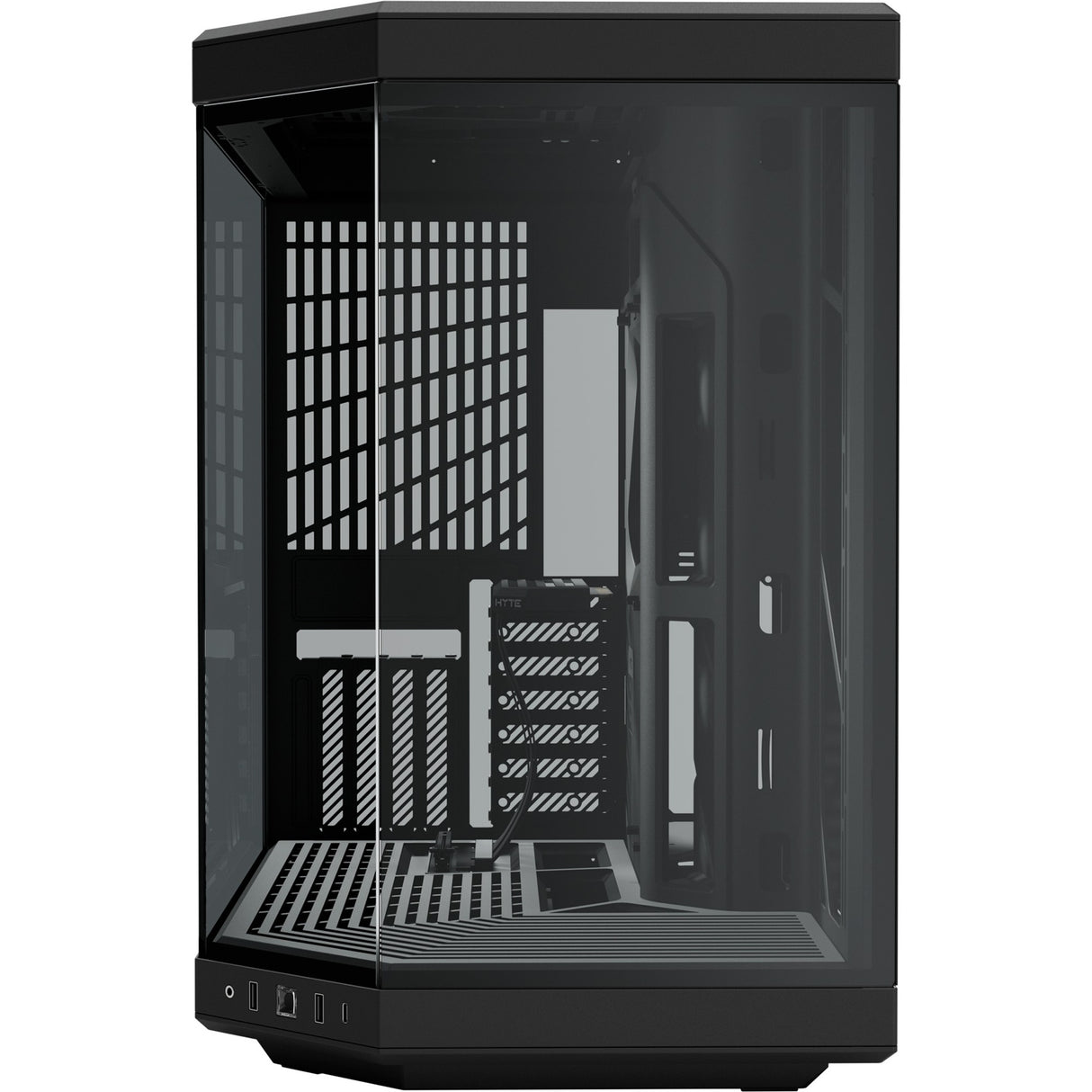 Hyte y70 Midi-Tower-Gehäuse (schwarz | 2x USB-A | 1x USB-C | gehärtetes Glas)