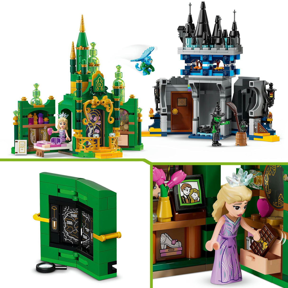 Lego 75689 „Wicked Emerald City und Kiamo Ko Castle“.