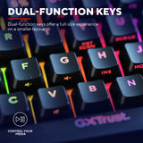 Trust GXT 867 Acira 60 % mechanische Mini-Gaming-Tastatur (Schwarz, US-Layout (QWERTY), Outemu Red, 60 %, RGB)
