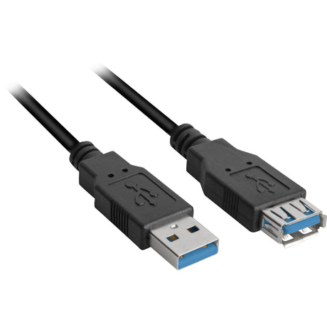 Sharkoon USB 3.0 Verlängerungskabel (schwarz, 3 Meter)