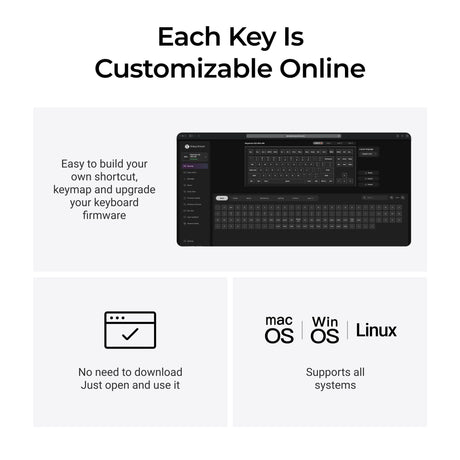 Keychron Q3 Ultra-M1 8K kabellose, benutzerdefinierte mechanische Tastatur (Schwarz, US-Layout (QWERTY), Seidenpom-Rot, 80 % (TKL), RGB, Hot-Swap, 8K, 2,4 GHz | Bluetooth 5.2 | USB-C)