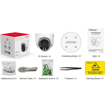 Foscam W5EP, 3K 5MP QHD PoE IP-Kamera (Weiß)