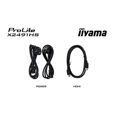 Iiyama prolite x2491hs-b1 23.8 monitor (zwart, 120 hz, hdmi, displayport, audio)