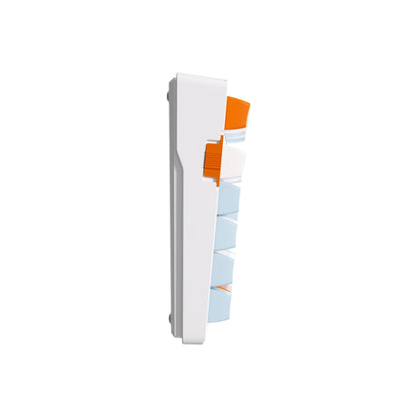 Mchose G98 Pro Orange Blue Snow Tiger Wireless Tri-Mode Custom Mechanical RGB Gaming-Tastatur (Blau, US-Layout (Qwerty), TTC Snow Tiger, RGB, Hot Swap, Double-Shot PBT, Wireless | Bluetooth | USB-C)