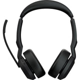Jabra evolve2 55, uc on-ear headset (zwart, stereo, usb-a, link380a, gecertificeerd voor google meet en zoom)