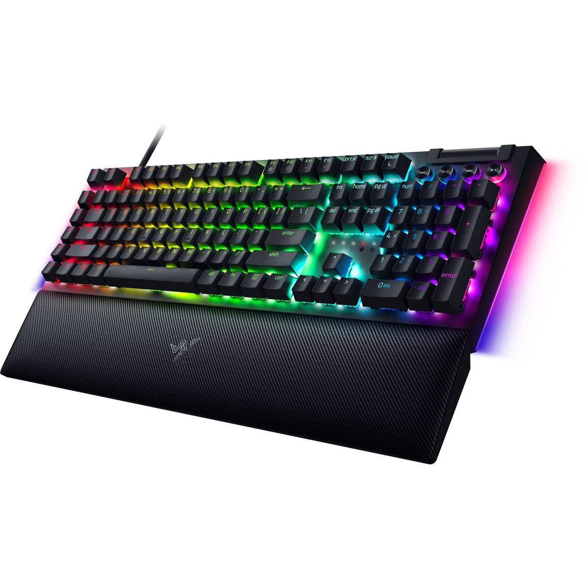 Razer Blackwidow V4, Gaming-Tastatur (Schwarz, US-Layout, Gelb, RGB-LEDs, Doubleshot-ABS)