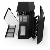 Nzxt h9 flow Midi-Tower-Gehäuse (schwarz (matt) | 2x USB-A | 1x USB-C | gehärtetes Glas)