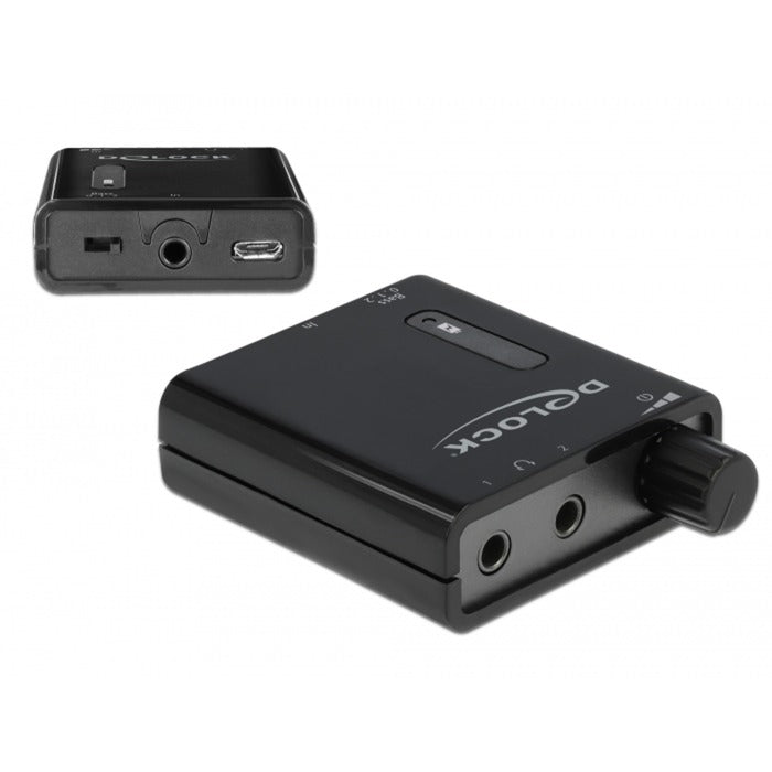Delock tragbarer Stereo-Kopfhörerverstärker (schwarz)