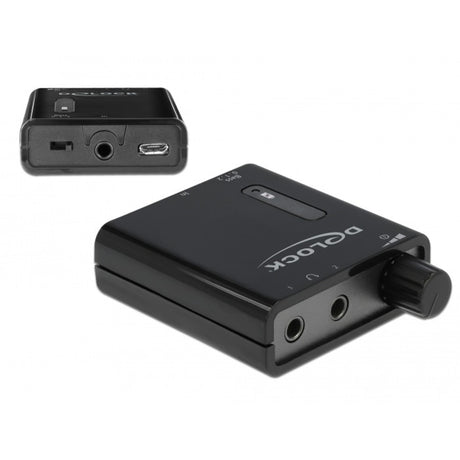 Delock tragbarer Stereo-Kopfhörerverstärker (schwarz)