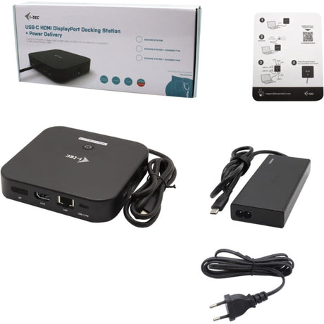 I-tec USB-C HDMI DP Dockingstation mit Stromversorgung 65 W + Universal-Ladegerät 77 W (schwarz)