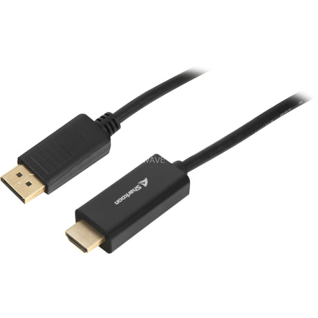 Sharkoon Displayport 1.2 > HDMI-Adapter (schwarz, 1 Meter, 4k)